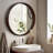 Wood Round Wall Mirror for Bathroom Bedroom Vanity Home Decoration-1011608375-1013173691
