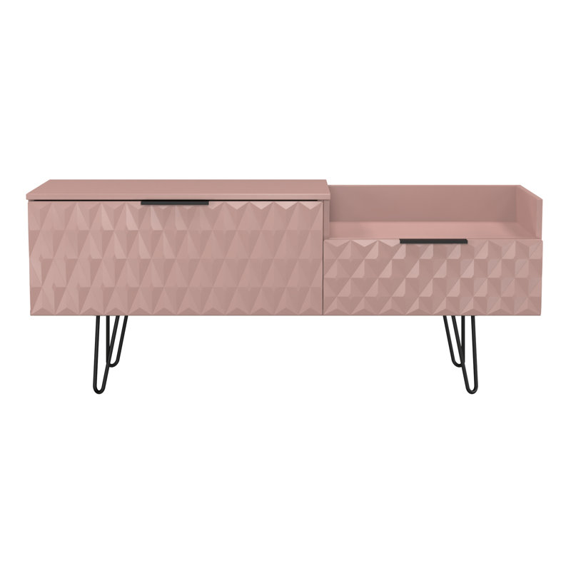 Bethanne 2 Drawer Coffee TV Unit, Pink