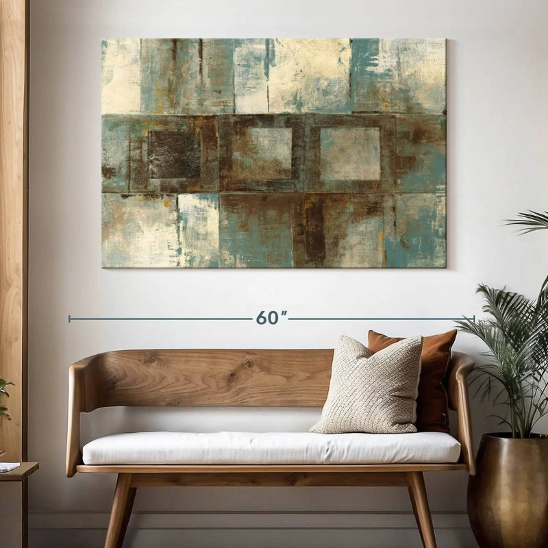 Avery Euclid Ave Variations bleu brun, H 34 po x l 51 po