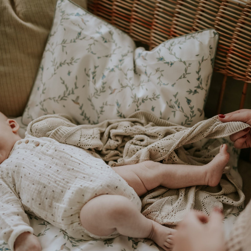 Coussin Secret Garden pour tout-petits, ivoire