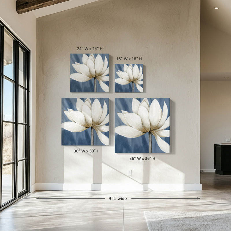 "Regal Waterlily II" par Carol Robinson, reproduction sur toile, H 18 po x l 18 po x P 1 po