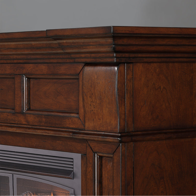 Duluth Forge Dual Fuel Vent less Gas Fireplace - 32,000 BTU, 45" H x 45" W x 15" D, Auburn Cherry, Yes