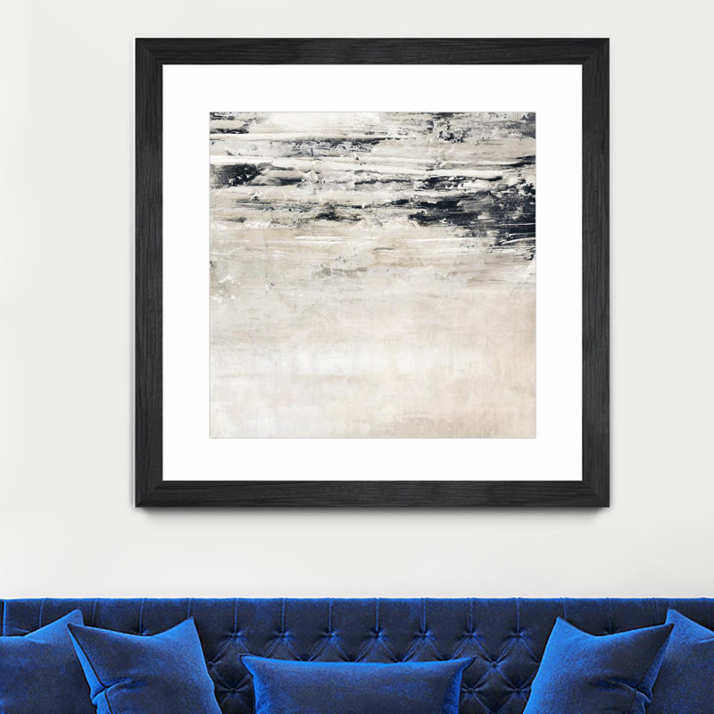 «Rising Wave I» mat et cadre, Cadre noir, L 30 po x H 30 po