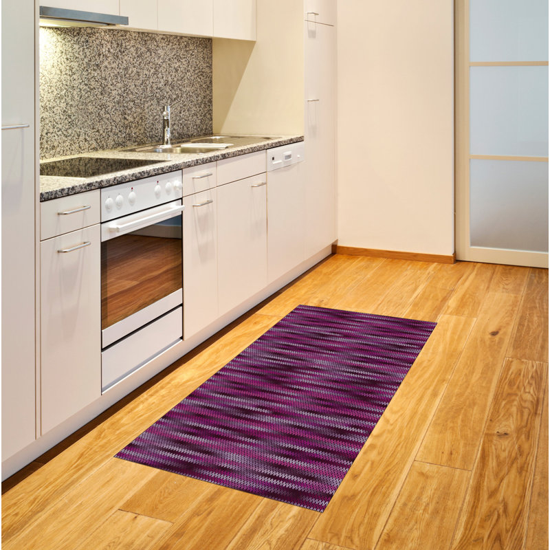 Magenta High Density Long Fiber Poly Threads Decorative Area Rug Carpet, Rectangle 2'7" x 5'