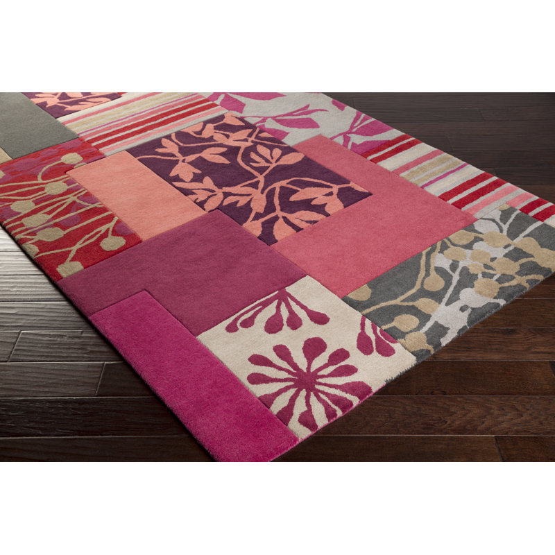 Wool Patchwork Indoor Rug, Rectangle 9' x 12'