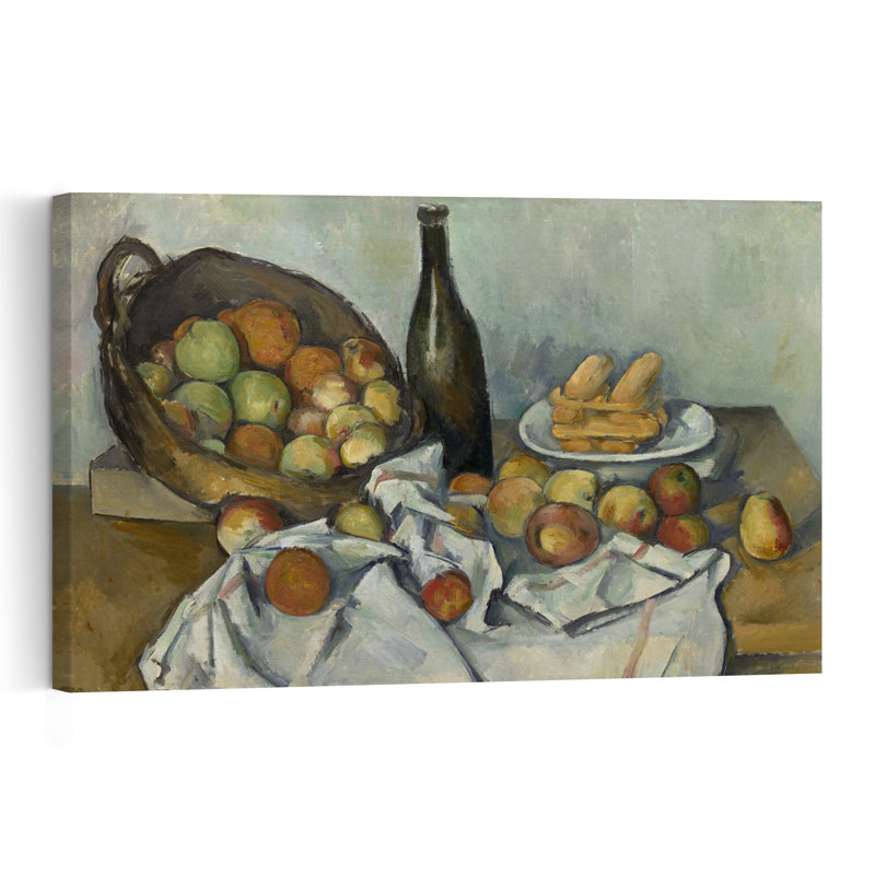 Panier de pommes, vers 1893. Estampe murale abstraite contemporaine représentant des fruits., H 16 po x l 24 po