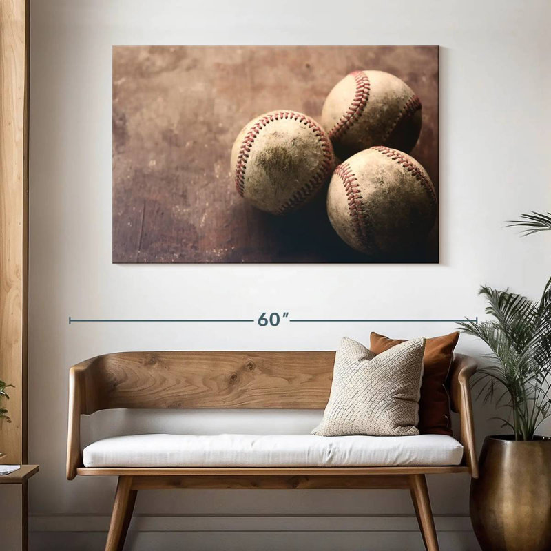 Sireci Baseball Trio, 32" H x 48" W