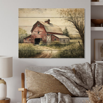 " Picturesque Winding Path And Barn III "