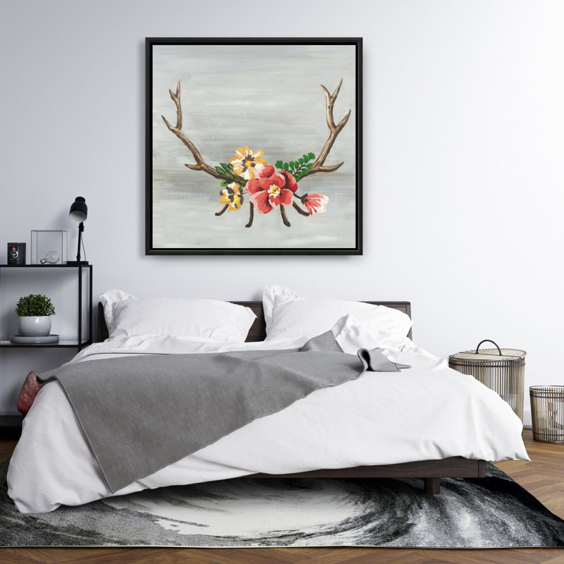 " Deer Horns With Flowers "