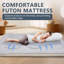 Matelas de sol japonais pliable, simple / double / grand, dortoir portable, gris-1707847803