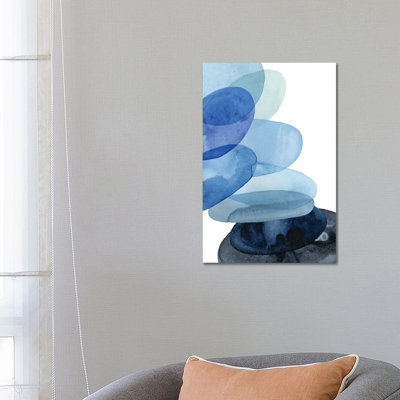 River Worn Pebbles II by Grace Popp - Wrapped Canvas Painting
