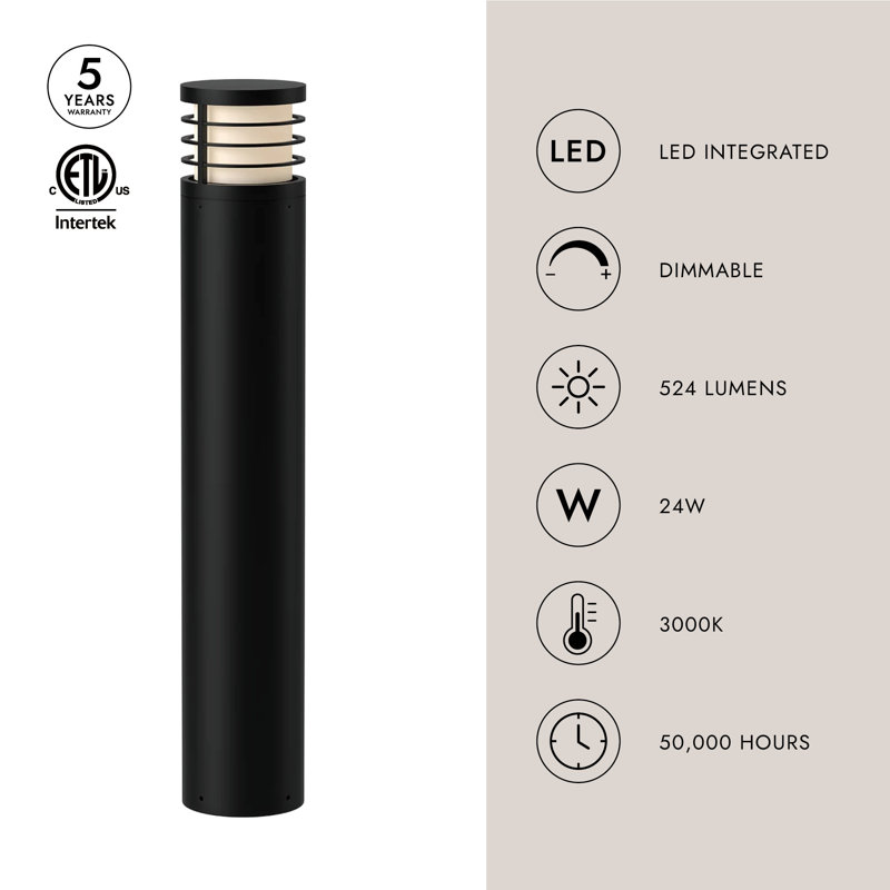Blaine LED Bollard Light, 37" H x 6.38" W x 6.38" D