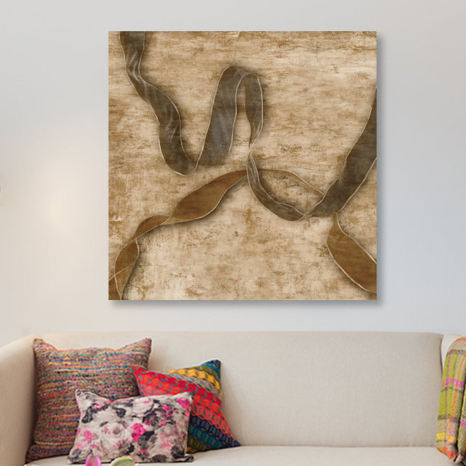 « interact », reproduction d’art sur toile tendue, H 18 po x l 18 po x P 1,5 po, Toile avec cadre noir, Pas de tapis