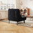  "31.5" convertible chair bed with adjustable backrest, tri-fold sofa bed with steel frame & pillow"