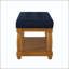 Banc capitonné en lin rembourré avec tablette de rangement et pieds de broche-133331823-133331832