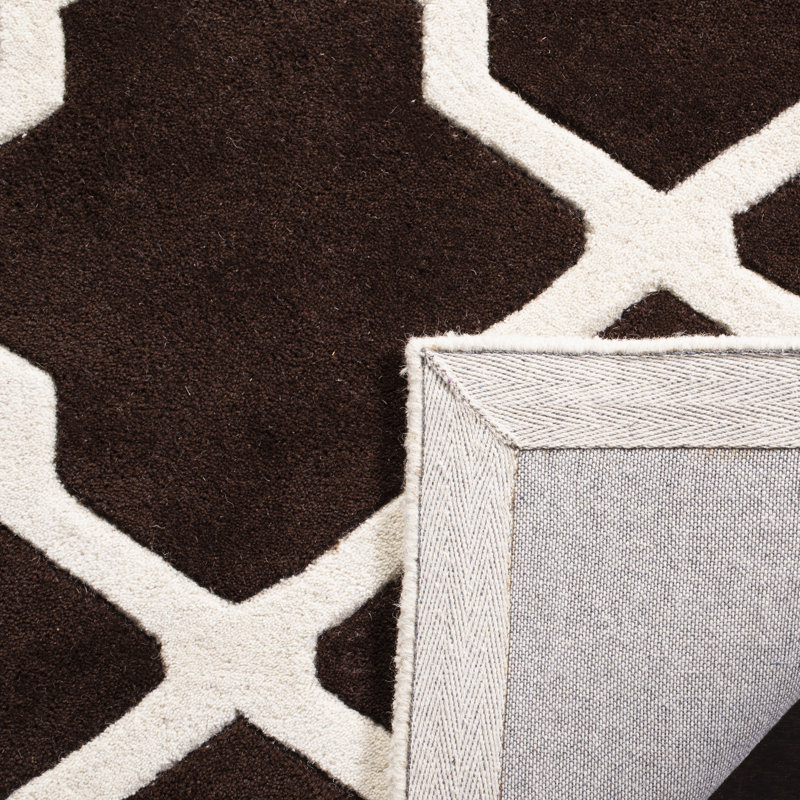 Carolene Hand Tufted Wool Geometric Rug, Square 7'
