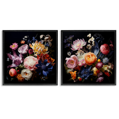 «Exquis Floral Arrangement», ensemble de 2 giclées encadrées par Lazar Studio