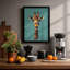 Giraffe Frontward Modern - Framed Print-574809462-574809463