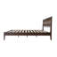 Structure de lit plateforme très grand en bois massif avec tête et pied de lit, 12 lattes robustes, pieds en métal centraux, rangement sous le lit, anti-bruit et antidérapant, assemblage facile, finition chêne rôti foncé-1203933715-1203933719