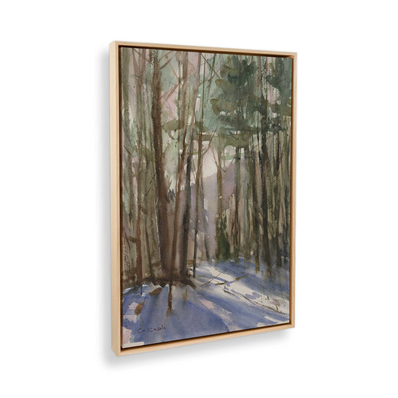 «Light Through the Trees» par Stephen Calcasola, reproduction d'art, H 24 po x l 18 po, Doré