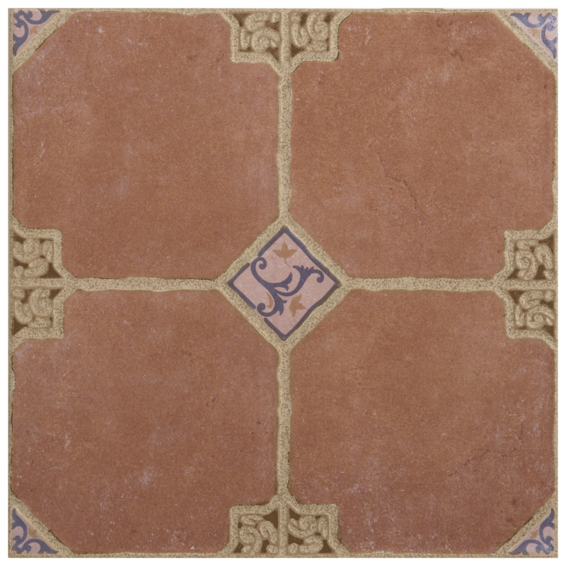 Carreau de céramique marocain pour mur et plancher 18 po x 18 po Sevilla