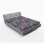 Vert olive, corail foncé / floral