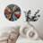 Unique Handmade Fabric Collage Clock Wall Art