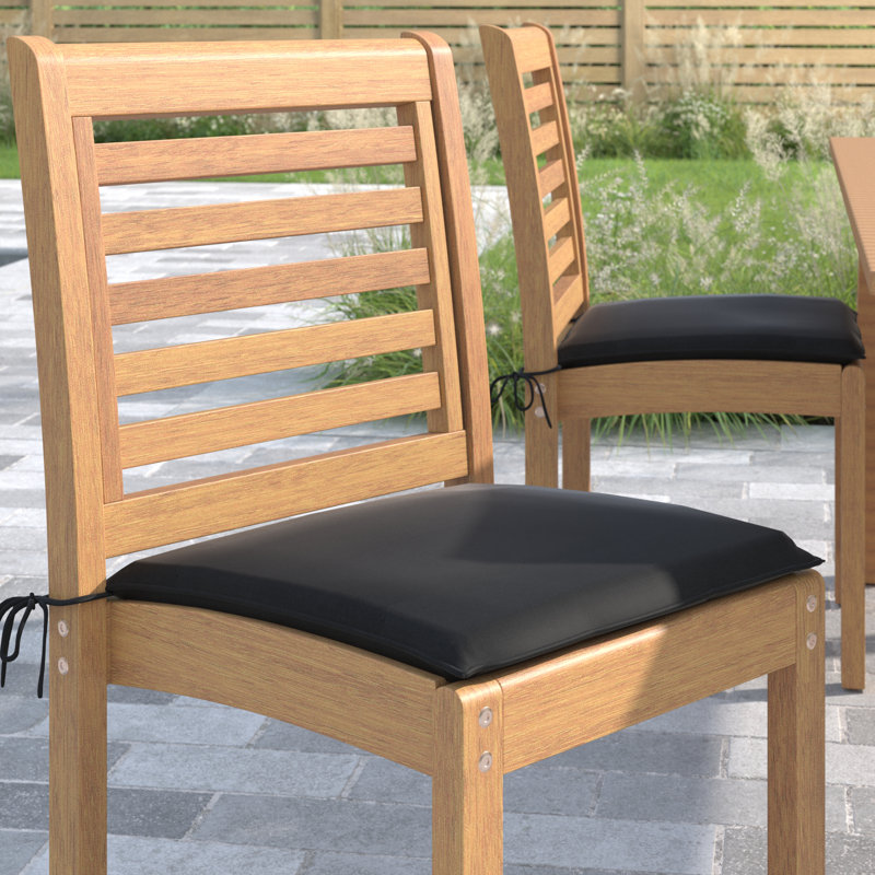 Macaire Sunbrella Outdoor 2'' Dining Chair Chair Pad, 2" H x 19" W x 17" D, Canvas Aruba Sunbrella® Canvas
