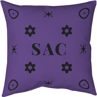 Sacramento Basketball Colors Purple Twill Pillow
