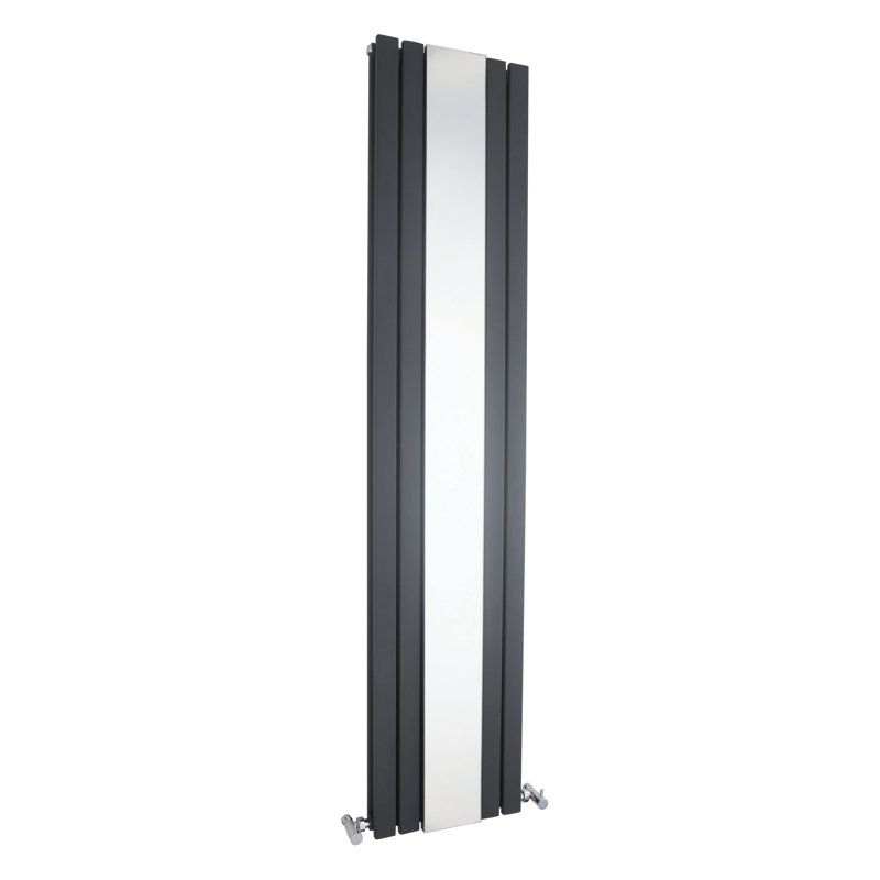 Sloane Vertical Designer Radiator, Anthracite, 180cm H x 38.1cm W x 7.4cm D
