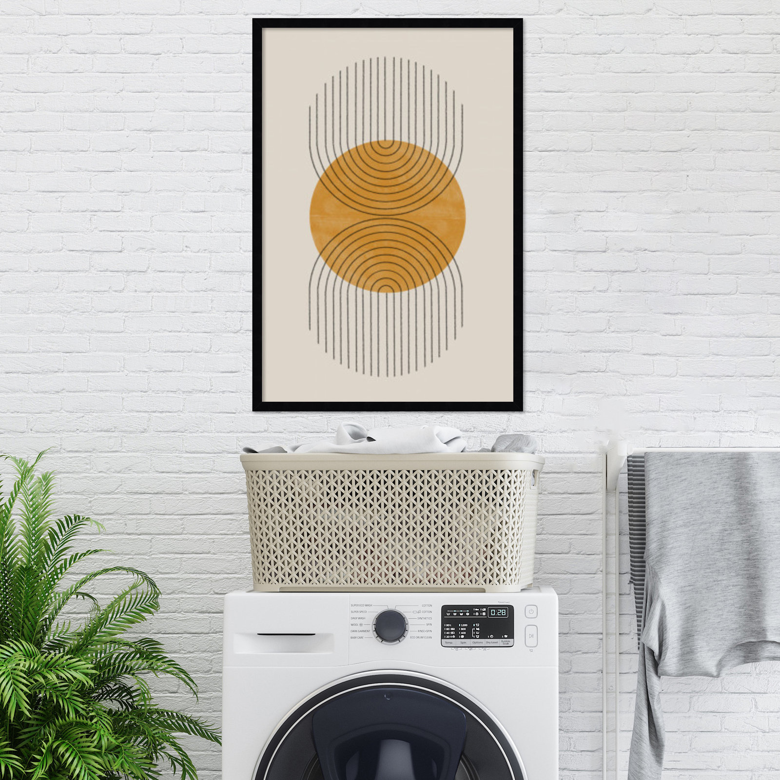 Perfect Point Yellow by The MIUUS STUDIO, Black Framed, 33" H x 23" W x 1" D
