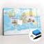 Political Map of the World Magnetic Wall Mounted Dry Erase Board