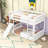 Twin Over Twin Bunk Bed With Creative Climbing Ramp And Ladder-6602073