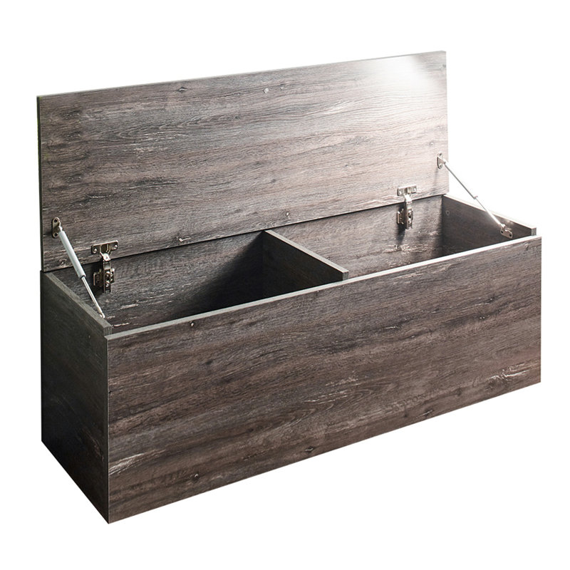 Banc de rangement Dean en gris rustique