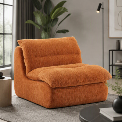 Canapé d'appoint rembourré, fauteuil moderne avec siège moelleux, canapé élégant pour le salon, la chambre à coucher ou le bureau