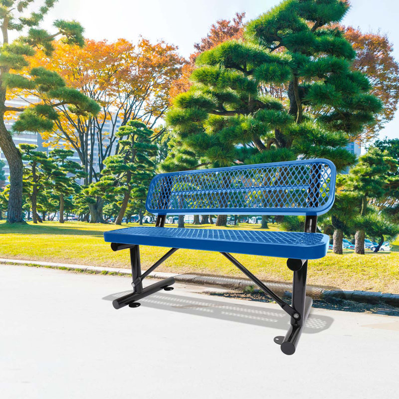 Banc de mobilier intérieur / extérieur, Bleu, H 32,5 po x l 48 po x P 23,2 po