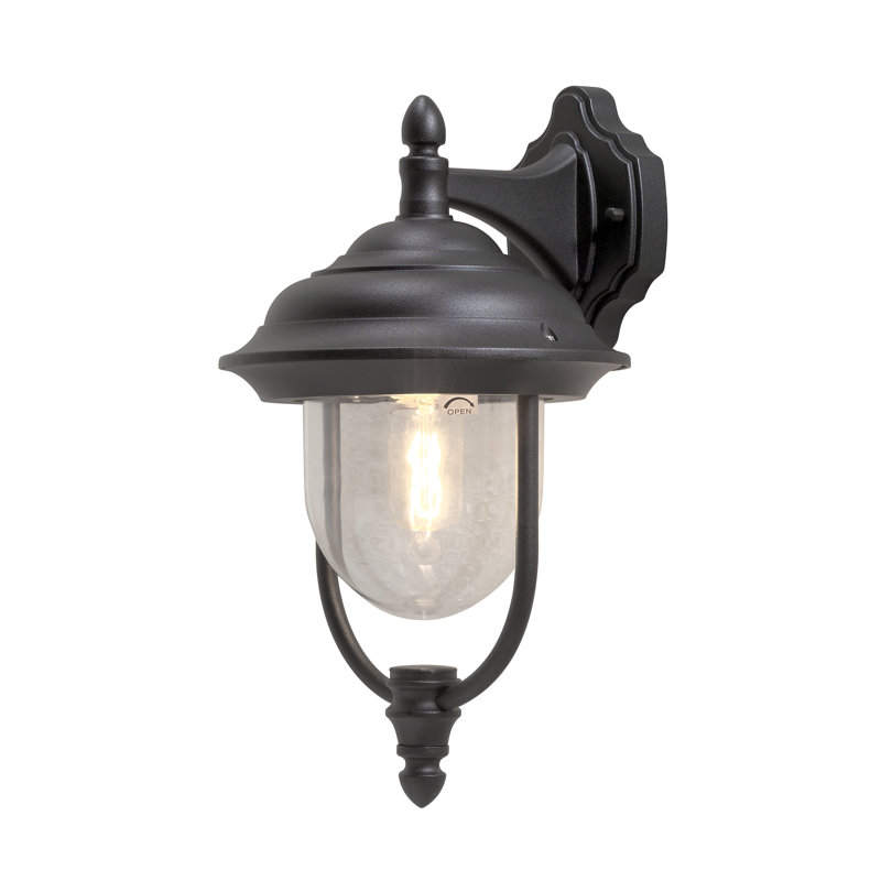 Parma Outdoor Wall Lantern, Black