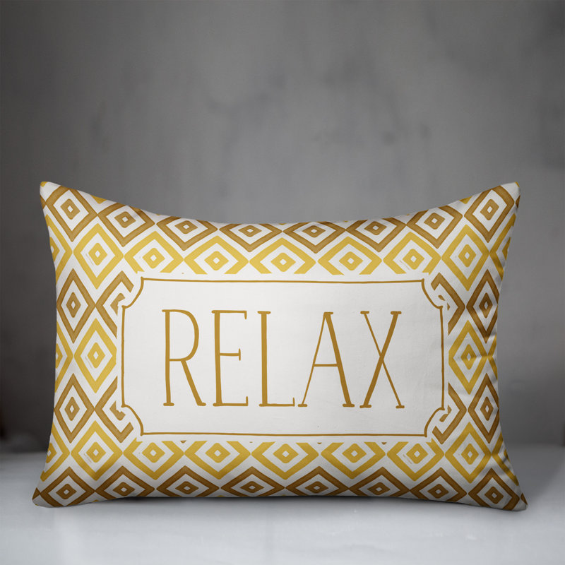  Housse de coussin et insert pour l'extérieur Relax Diamonds, Jaune