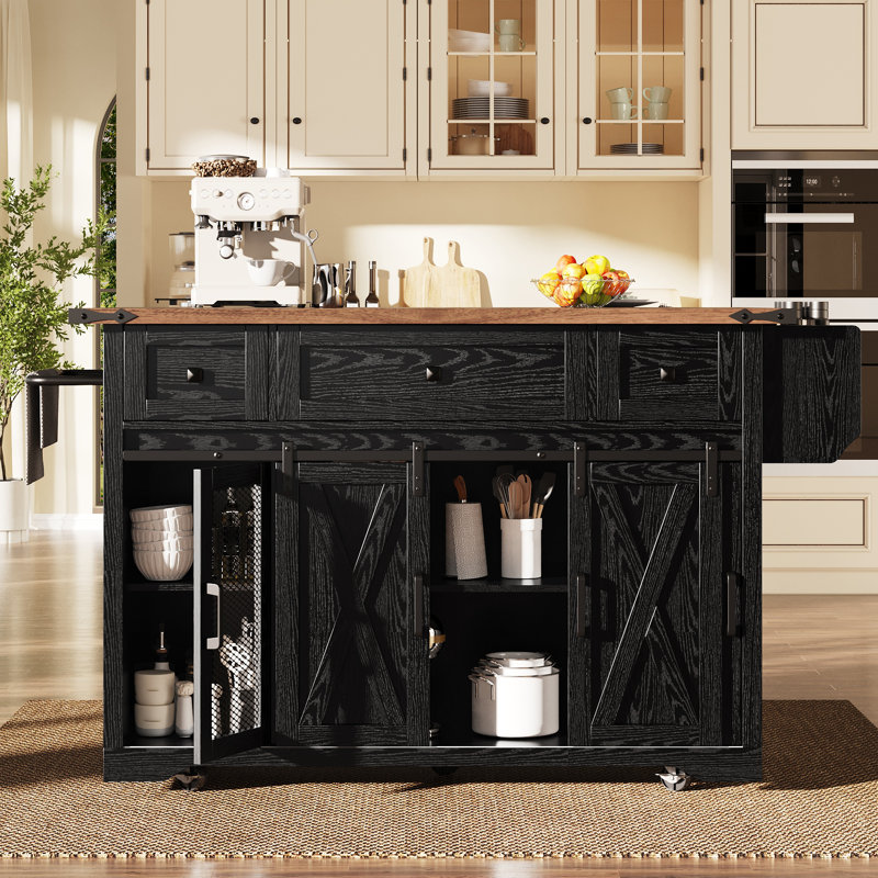 Kitchen Island, Black