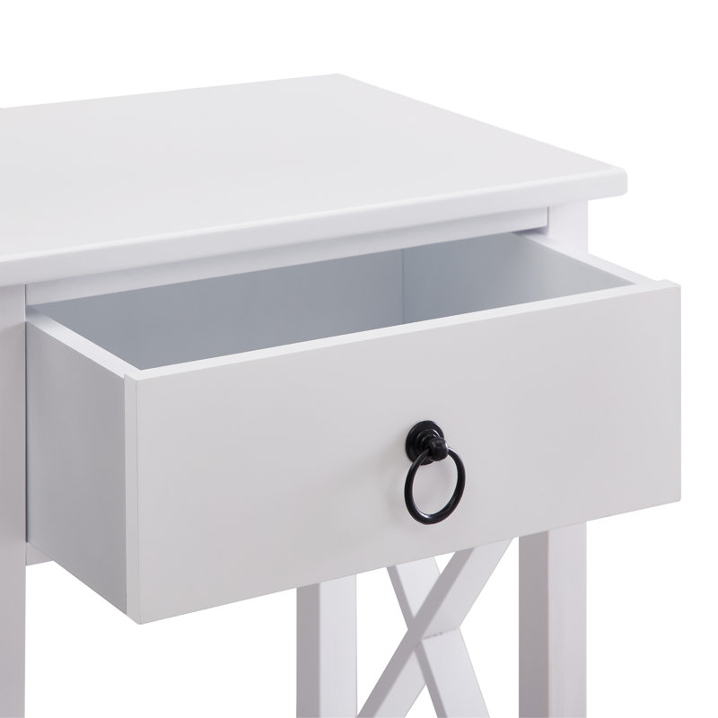 Mutchler Small Night Stand with Storage Shelf and Drawer, Nightstand for Bedrooms, Living Room End Table, End Table with Storage, Side Table with Drawers