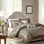 Housse de couette très grand / très grand - 100% dans les tons 6 Taupe élégant et style bleu