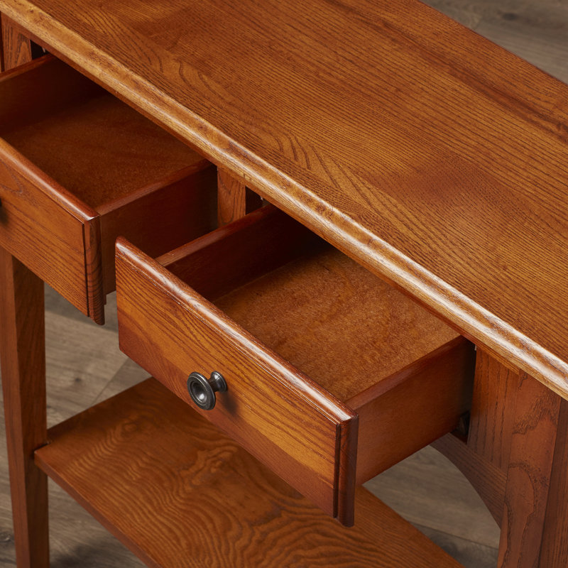 Console Petite en bois massif chêne moyen