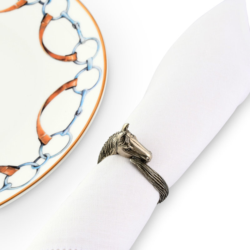 Handcrafted Pewter Horse Head Napkin Ring