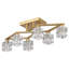 Luminaire suspendu moderne en métal doré pour salle à manger, entrée et cuisine - Design élégant avec luminaire à 6 lumières