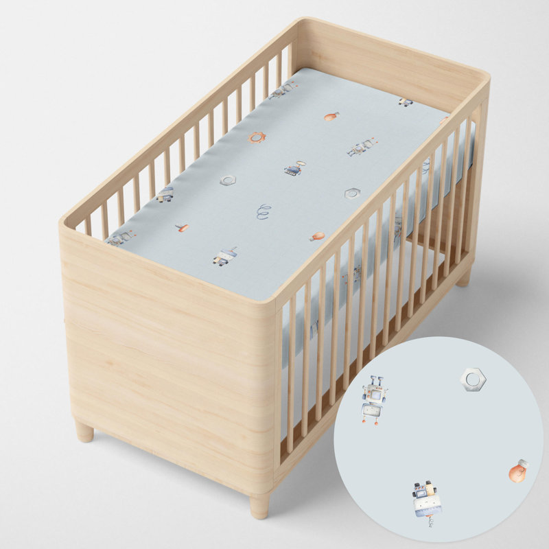 Hajrah People 100% Cotton - Piece Standard Cot Fitted Sheet, W60 x L120cm
