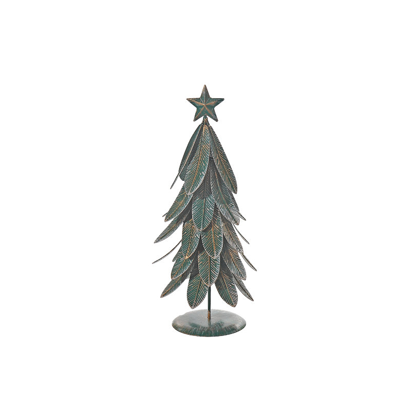Décoration de table arbre de Noël en métal petit, H 8 po x l 4 po x P 2 po