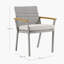 Chaise de salle à manger Nordic Hygge avec accoudoirs en faux bois
