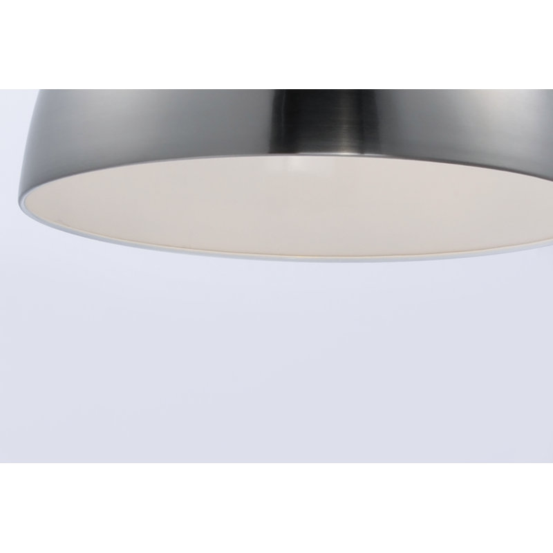 Wava 1 - Light Single Pendant, Satin Nickel, 8.75" H x 8.75" W x 8.75" D