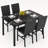 4-Person Dining Table And Chair Set, Dining Table And Chair 5-Piece Set, Diamond Leather Seats For Dining Room,-1638086765