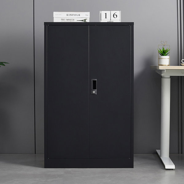 Inbox Zero Lakendric 35.4'' Wide 2 - Shelf Storage Cabinet